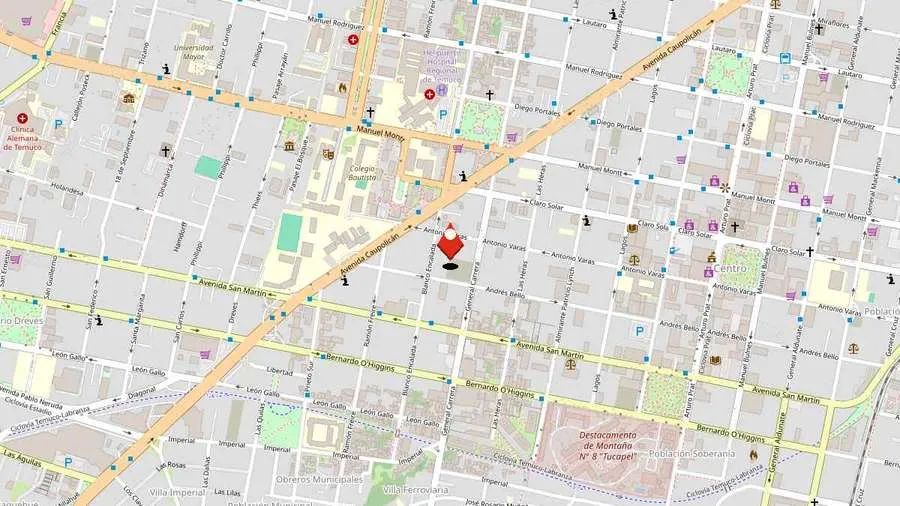Mapa: San Martín 0118, Temuco